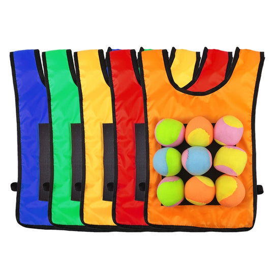 Gilet de Dodgeball pour enfants pour jeux d'extérieur parent-enfant avec 5 balles, Petit (Rouge), Petit (Bleu), Petit (Jaune), Petit (Orange), Petit (Vert), Grand (Rouge), Grand (Bleu), Grand (Jaune), Grand (Orange), Grand (Vert), Petit + 5 queues (Rouge)