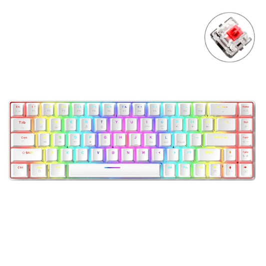 ZIYOU LANG T8 68 Keys RGB Luminous Gaming Mechanical Keyboard, Cable Length:1.6m, T8 White Green Shaft, T8 White Red Shaft, T8 Blue Green Shaft, T8 Pink Green Shaft, T8 Purple Green Shaft, T8 Black Green Shaft, T8 Black Tea Shaft