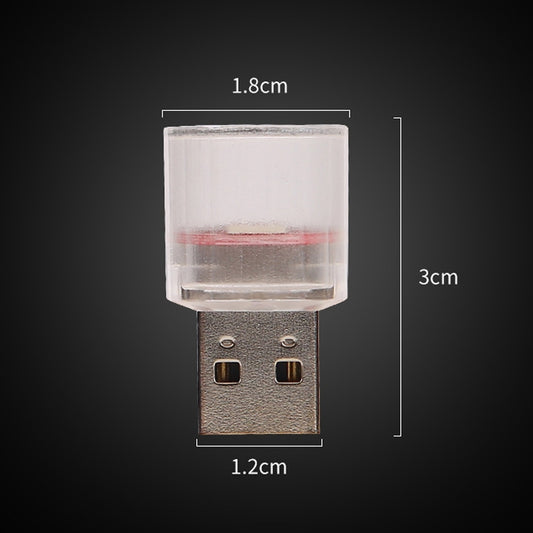 Car Decorative USB Universal LED Atmosphere Lamp, White, Ice Blue, Purple, Red, Yellow, Deep Blue, Colorful Flash, Colorful Slow Flash