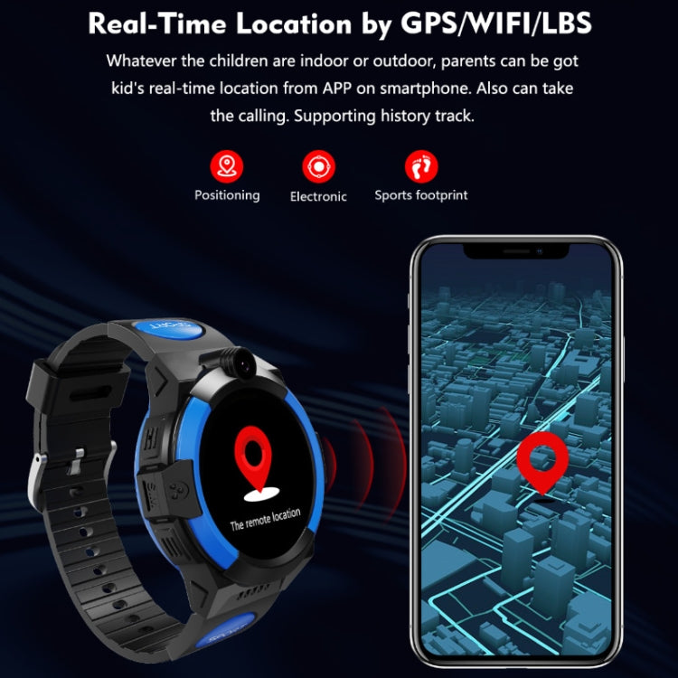Reloj inteligente LT32 para niños, edición europea, 4G, resistente al agua, táctil, con vídeo y fotografía, GPS, color negro, azul y rojo.