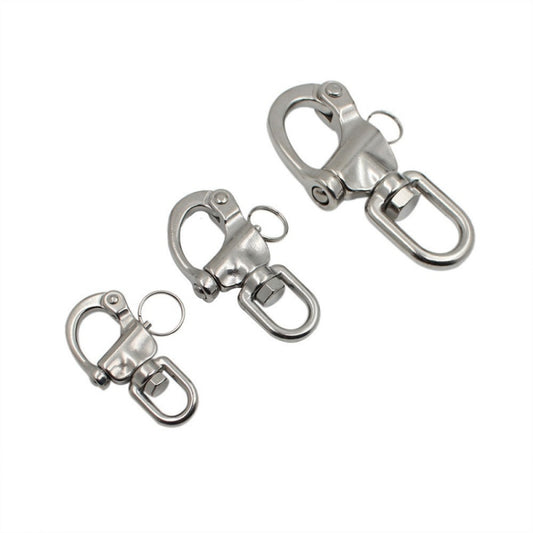 Yachting Sailing Stainless Steel Coil Type Rotary Spring Shackle, 70mm, 87mm, 128mm