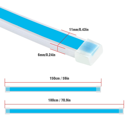 Car LED Streamer Decorative Hood Atmosphere Lights, Style:, Monochrome White Light, Monochrome Yellow Light, Monochrome Ice Blue Light, Monochrome Blue Light, Monochrome Red Light, Monochrome Pink Purple Light, Monochrome Green Light, APP Colorful Ligh...