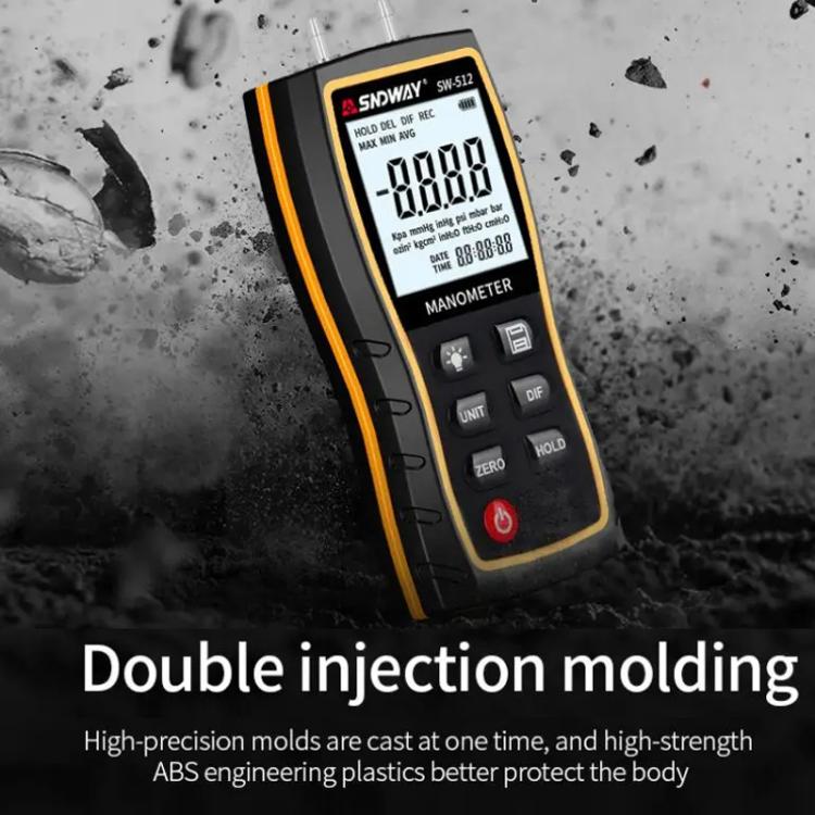 Digital Handheld Differential Pressure Gauge Negative Pressure Tester, SNDWAY SW-512A, SNDWAY SW-512B, SNDWAY SW-512C