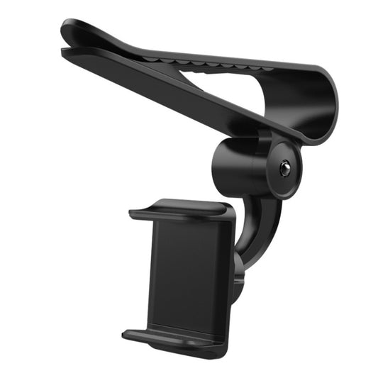 Support de téléphone portable à boucle pour pare-soleil de voiture, noir