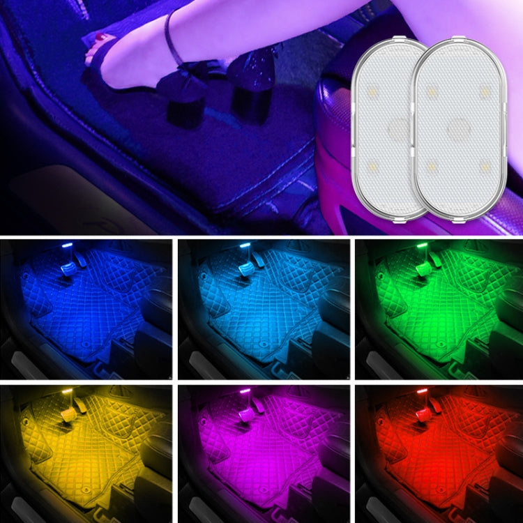 Car Lighting Reading Light LED Touch Sensing Ambient Light, Style:, White, Ice Blue, Blue, Pink Purple, Colorful