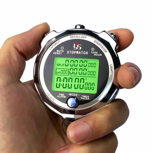 Chronomètre de sport YS Running Training en métal luminescent, Style :, Cent mémoires, Deux cents mémoires