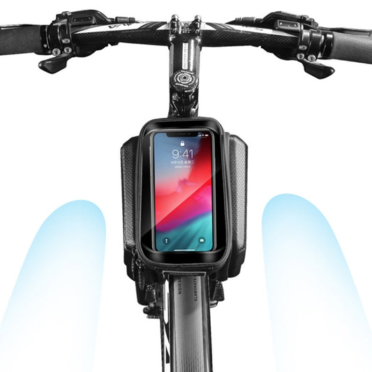 Sacoche de Cadre Avant de Vélo Multifonctionnelle WILD MAN ES6 1,2L, ES6 (Noir)
