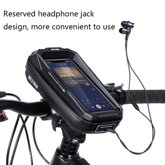 WILD MAN MS33 0,6L Sac de guidon rigide pour VTT avec écran tactile pour téléphone, MS33