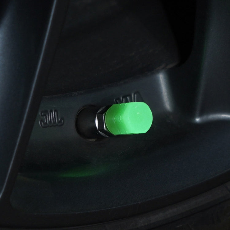4pcs / Set Luminous Tire Valve Cap Electric Motorcycle Vacuum Tire Valve Cover, Style: Split Effect, 4pcs /Set Split Effect