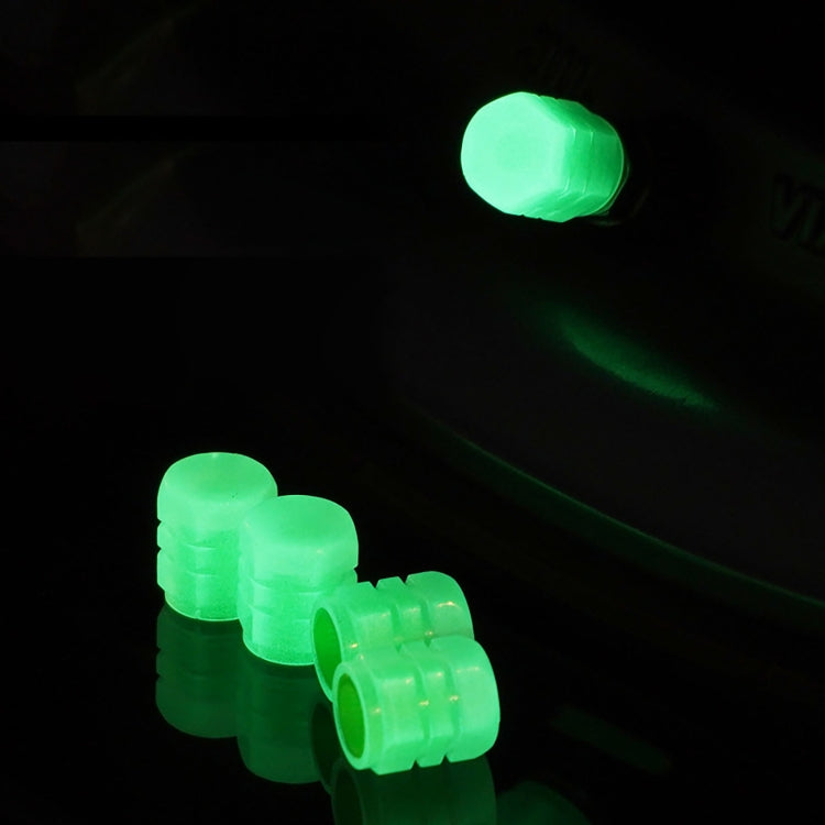 4pcs / Set Luminous Tire Valve Cap Electric Motorcycle Vacuum Tire Valve Cover, Style: Split Effect, 4pcs /Set Split Effect