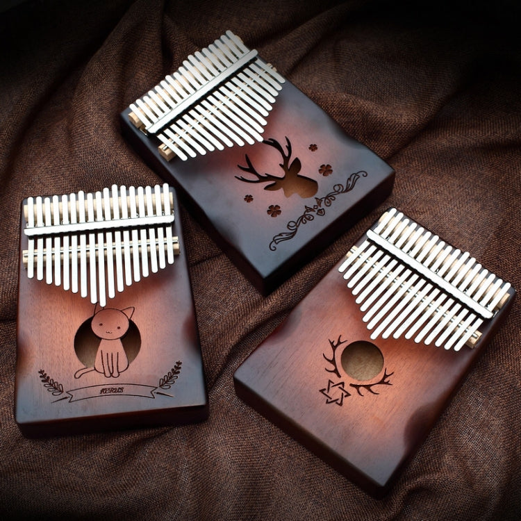 17-tone Radian Design Portable Finger Piano, Flowing Water, Hexagram, Couple Deer, Forest Party, Squirrel, Sun God, Lucky Clouds, Cat, Reindeer, One Deer, Moon Rabbit, Crane in the Cloud, Blooming Flowers