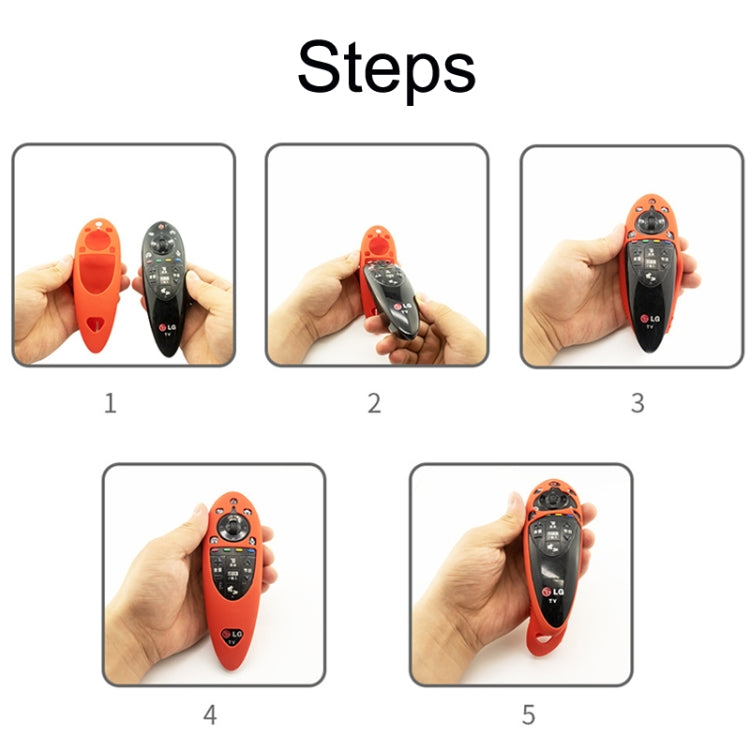 2 PCS Remote Control Dustproof Silicone Protective Cover For LG AN-MR500 Remote Control, Black, Blue, Red, Night Light Blue, Night Light Green