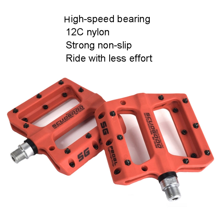 FMFXTR Mountain Bicycle Pedal Nylon Fiber Bearing Non-Slip Pedal, SG-12B