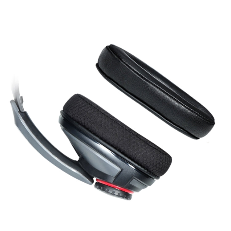 2 PCS Headphone Sleeve Cover for Sennheiser GSP300 GSP370 GSP350,Style:, Protein Skin, Lamb Leather, Black Head Beam, Red Head Beam, Blue Head Beam, Mesh Cloth