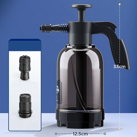 Pot de pulvérisation de mousse pour lavage de voiture, pulvérisateur à pression de gaz portable, noir transparent