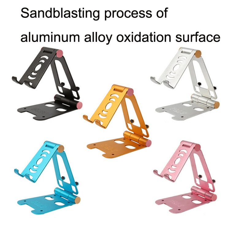 XY-02 Folding Live Aluminum Alloy Desktop Tablet Computer Mobile Phone Bracket, Blue, Gold, Silver, Black, Pink