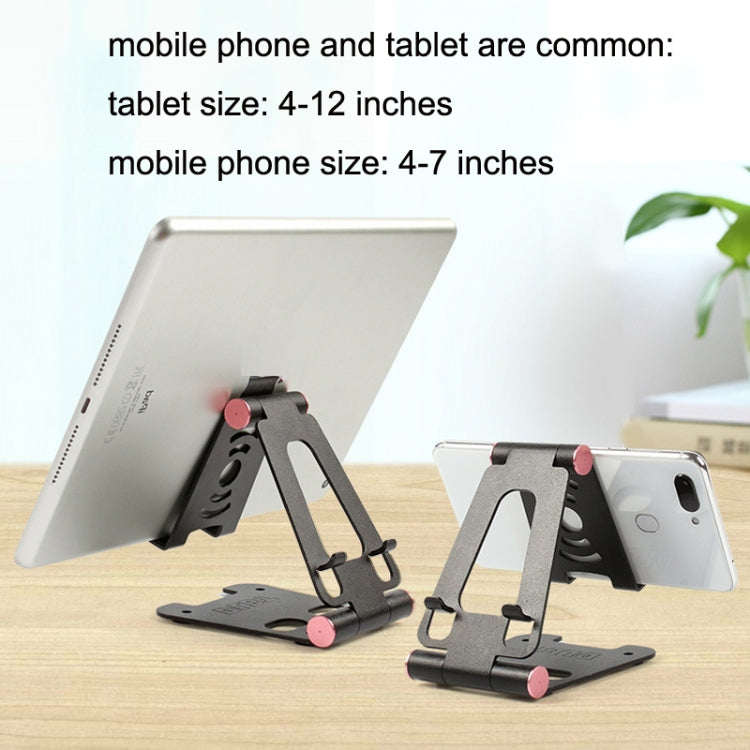 XY-02 Folding Live Aluminum Alloy Desktop Tablet Computer Mobile Phone Bracket, Blue, Gold, Silver, Black, Pink