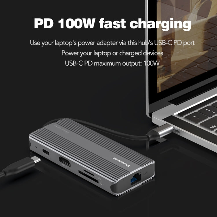 Blueendless 8K/30Hz Type-C To Gigabit Ethernet USB3.1 Docking Station