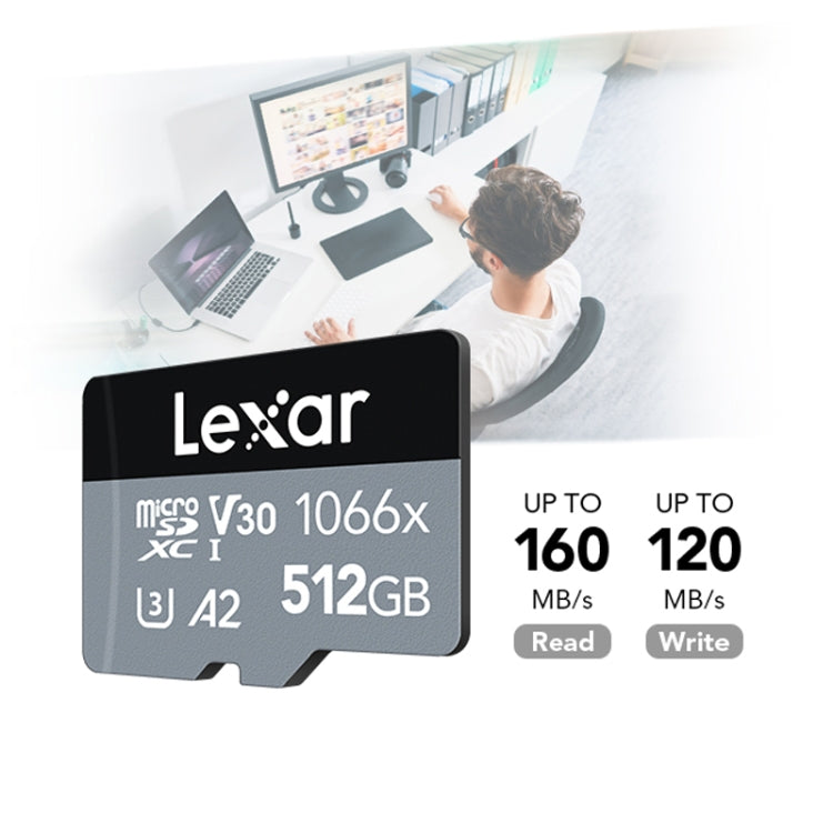 Lexar LKSTF1066X High-Speed TF Card Motion Camera Surveillance Recorder Memory Card, 64GB, 128GB, 512GB