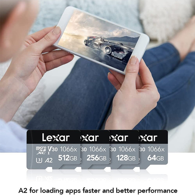 Lexar LKSTF1066X High-Speed TF Card Motion Camera Surveillance Recorder Memory Card, 64GB, 128GB, 512GB