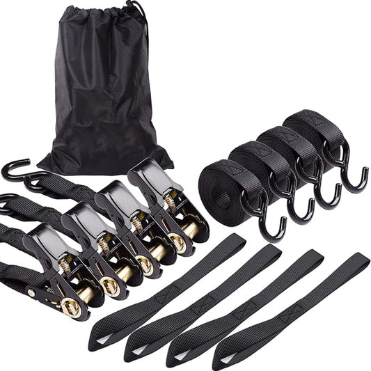 Sangles d'arrimage à cliquet pour moto, voiture, remorque, tendeur de sangles d'arrimage