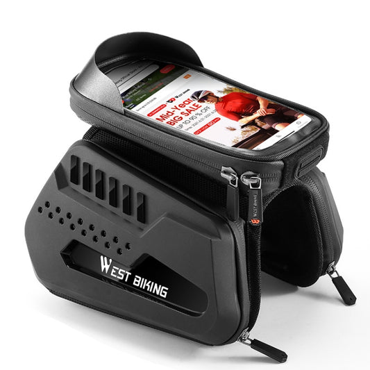 WEST BIKING Sac de vélo TPU coque rigide poutre avant bilatérale pour téléphone portable, YP0707294