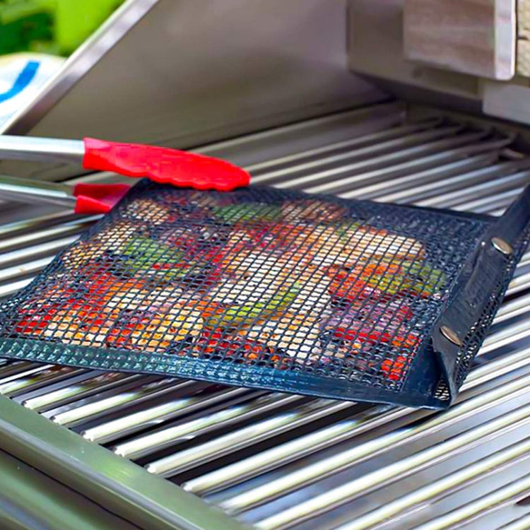 Vc005 BBQ Non-Stick Mesh Grilling Bag, Size:, Black (24 x 14cm), Black (22 x 27cm), Black (30 x 27cm), Black (40 x 30cm)