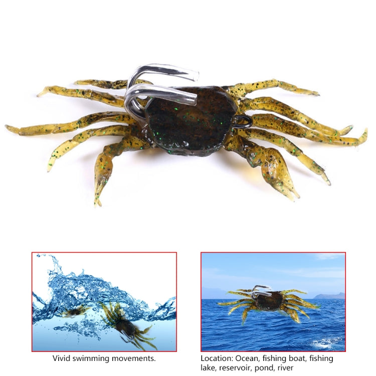 3 PIÈCES HENGJIA SO068 Leurre de pêche sur glace anti-accrochage, hameçon crabe submergé, 8cm 19g 1, 8cm 19g 2, 8cm 19g 3, 10cm 30g Orange, 10cm 30g Vert, 10cm 30g Gris