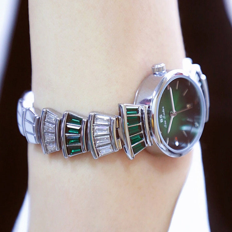BS Bee Sister FA1700 Diamond Inlaid Ladies Watch Symphony Wrist Watch, Golden Red, Silver -red, Golden Green, Silver Green