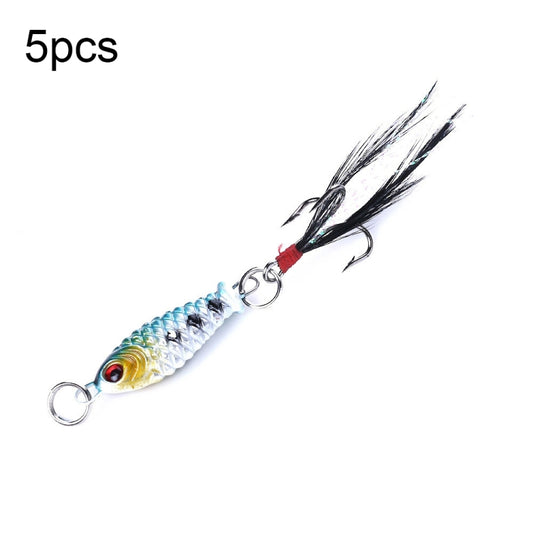 5 PCS HENGJIA LB003 Small Iron Plate 2.5cm 4g Far Delivery Freshwater Bait, LB003 1, LB003 2, LB003 3, LB003 4