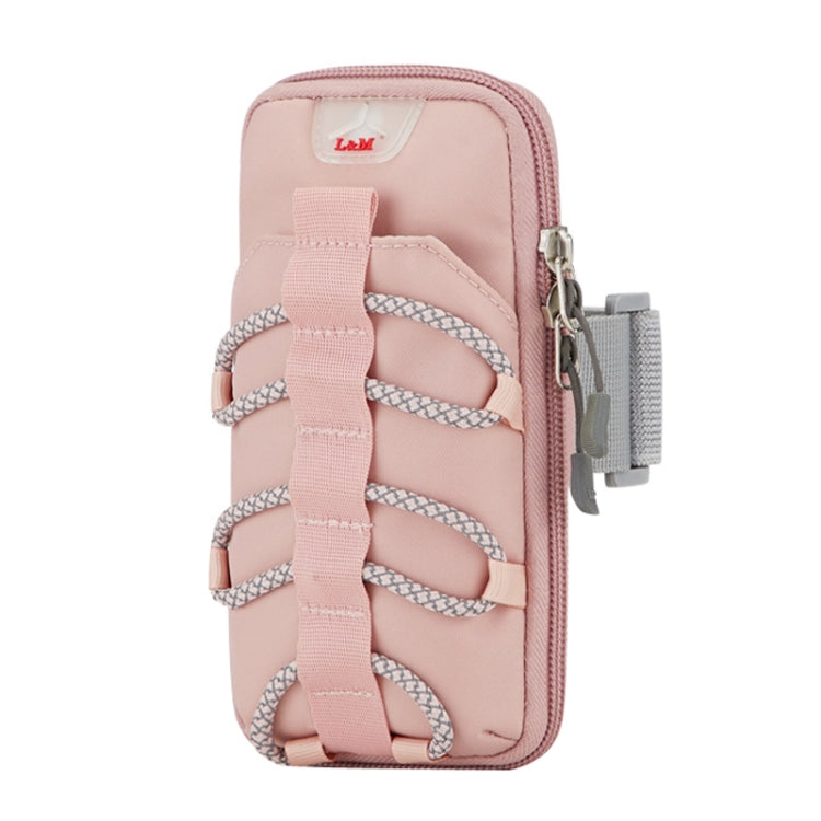 X3012 Outdoor Sports Running Waterproof Mobile Phone Arm Bag, Pink, Black