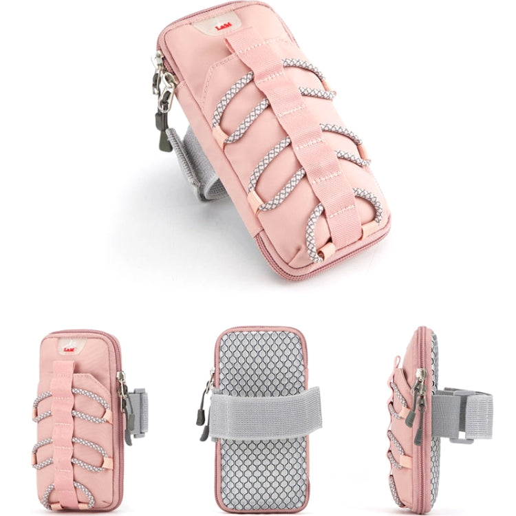 X3012 Outdoor Sports Running Waterproof Mobile Phone Arm Bag, Pink, Black