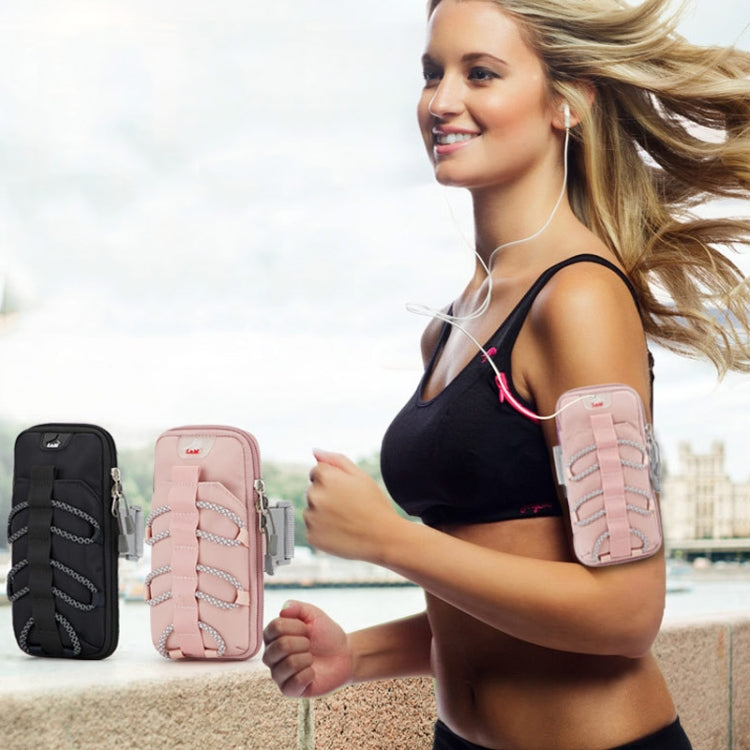 X3012 Outdoor Sports Running Waterproof Mobile Phone Arm Bag, Pink, Black