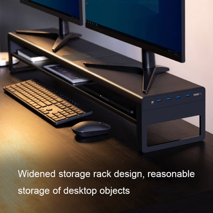 Vaydeer Multifunctional Desktop Widening Monitor Rack, Spec:, Single-layer Type (No USB), Single-layer Type (USB 3.0+3xUSB 2.0), Single-layer Type (Wireless Charger), Drawer Type (Wireless Charger)