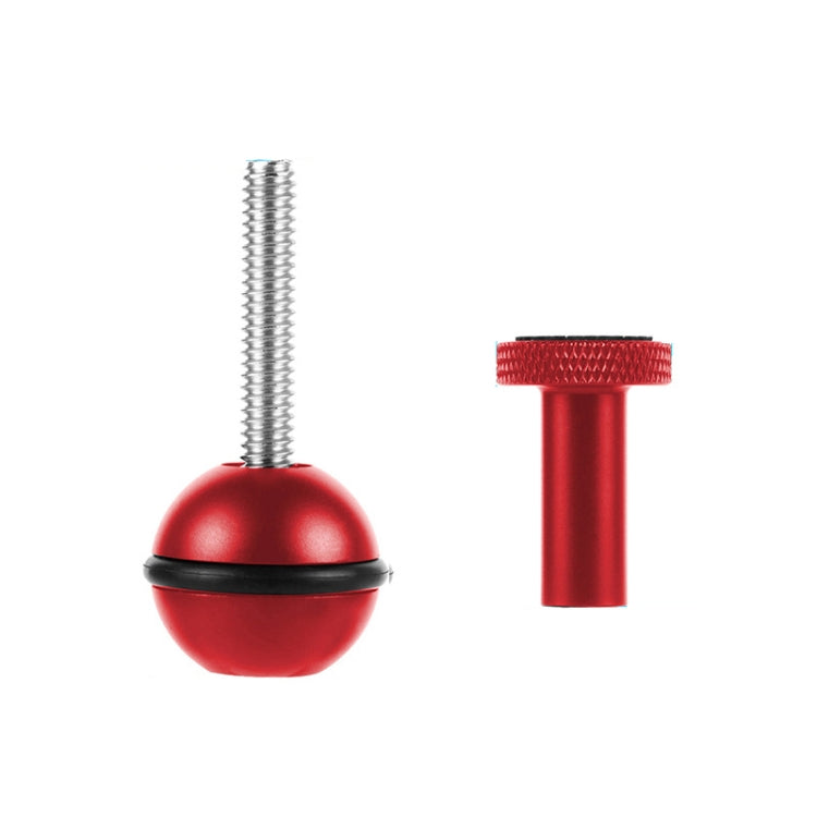 Ball Head Adapter Adjustable Screw Fixed Mount Camera Underwater Diving Photography Lights Bracket, 1/4 Inch Red, 1/4 Inch Black, M5 Screw Black