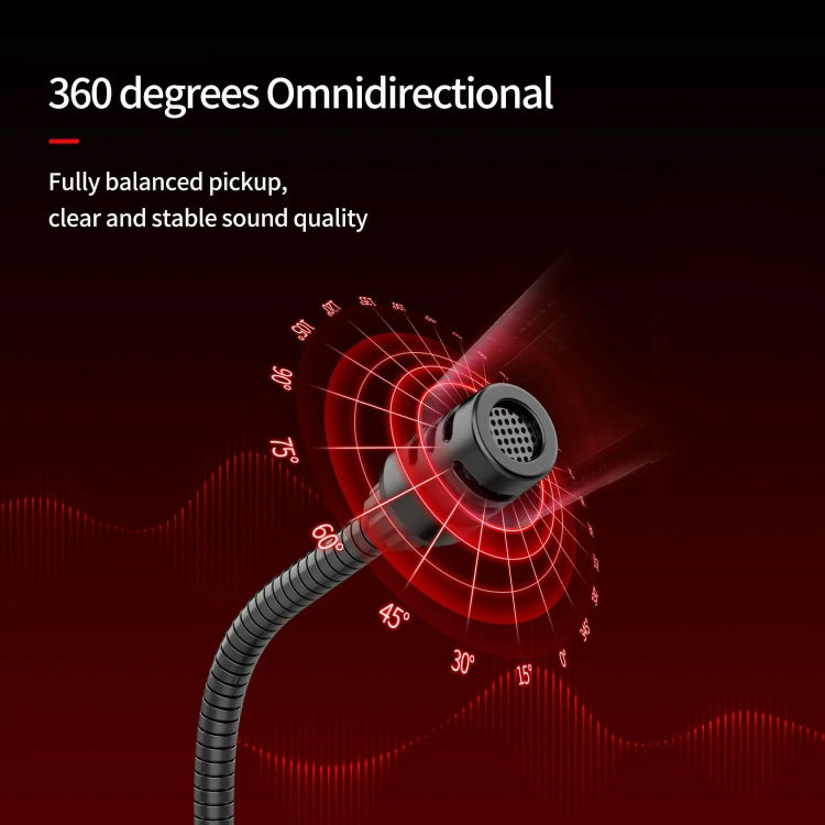 JK Omni-directional Pick-up Microphone Built-in Sound Card Flexible Gaming Mic
