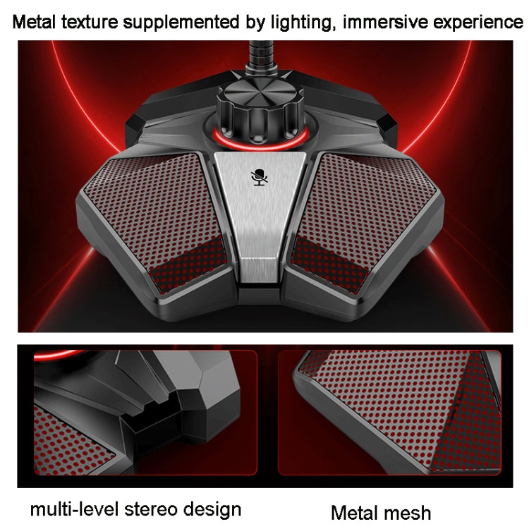 JK Omni-directional Pick-up Microphone Built-in Sound Card Flexible Gaming Mic