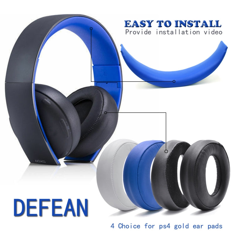 2 PCS Headphone Sponge Cover for SONY PS3 PS4 7.1 Gold,Style:, Black Earpads, White Earpads, Blue Headband, Blue Earpads, Velvet Earpads, Lamb Leather Earpads, Cloth Fiber Earpads, Burlap Grey Earpads, Gray Earpads