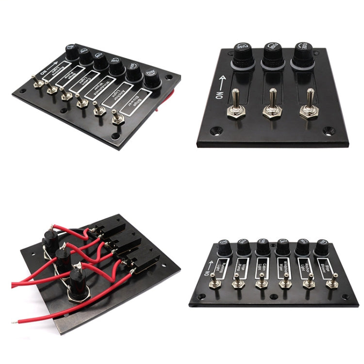 AOS3045 Switch Panel Marine Retrofit Each With Independent Fuse Protection, 3 Groups Shake Switch, 6 Groups Shake Switch