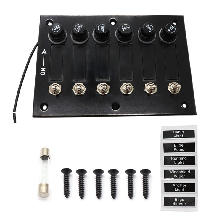 AOS3045 Switch Panel Marine Retrofit Each With Independent Fuse Protection, 3 Groups Shake Switch, 6 Groups Shake Switch