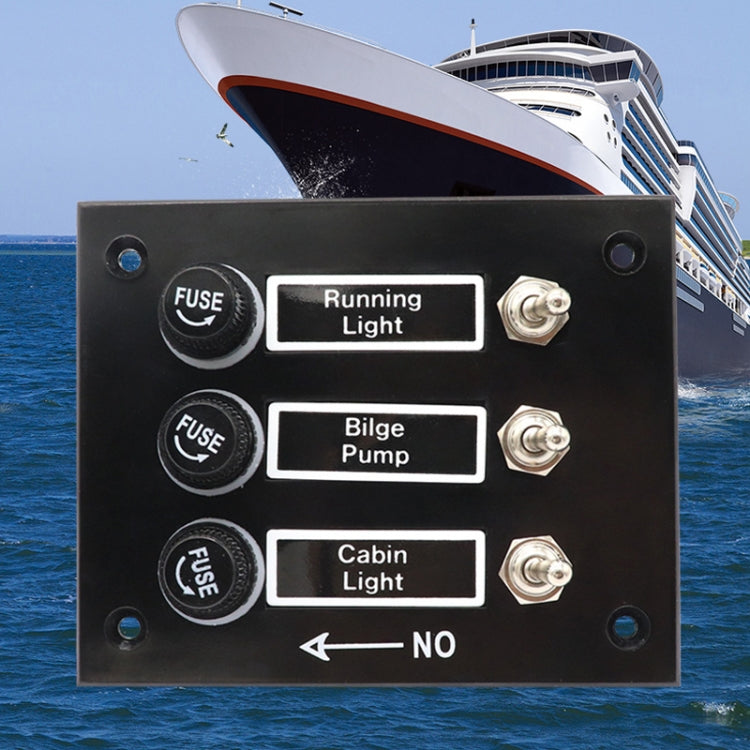 AOS3045 Switch Panel Marine Retrofit Each With Independent Fuse Protection, 3 Groups Shake Switch, 6 Groups Shake Switch