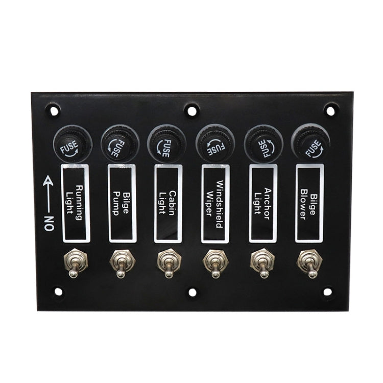 AOS3045 Switch Panel Marine Retrofit Each With Independent Fuse Protection, 3 Groups Shake Switch, 6 Groups Shake Switch