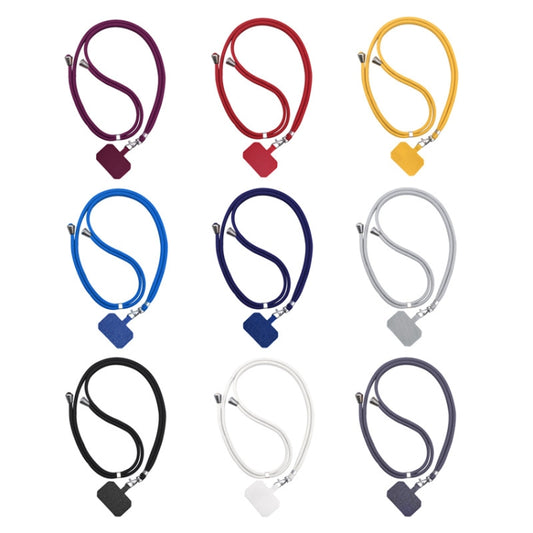 2 PCS Phone Lanyard Adjustable Detachable Neck Cord with Card, Black, Red, Yellow, Sky Blue, Wine Red, Light Gray, Dark Gray, Dark Blue, White