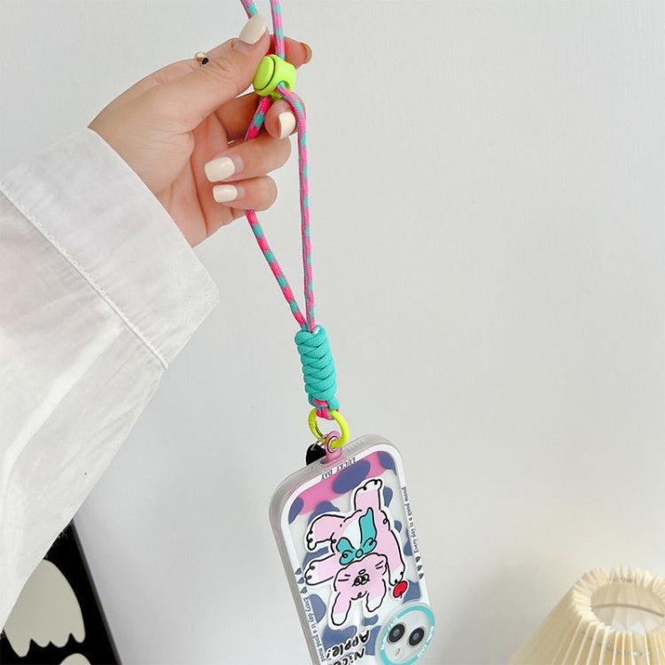 2 PCS Mobile Phone Colorful Lanyard With Patch