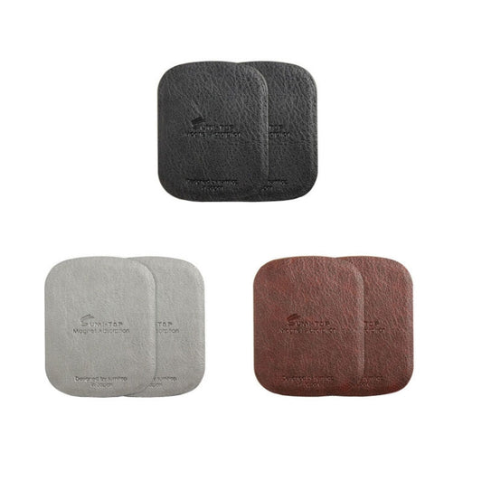 SUMITAP STHP-C40 Leather Square Magnetic Sheet Magnetic Car Phone Holder Accessories, STHP-C40 Black, STHP-C40 Gray, STHP-C40 Brown