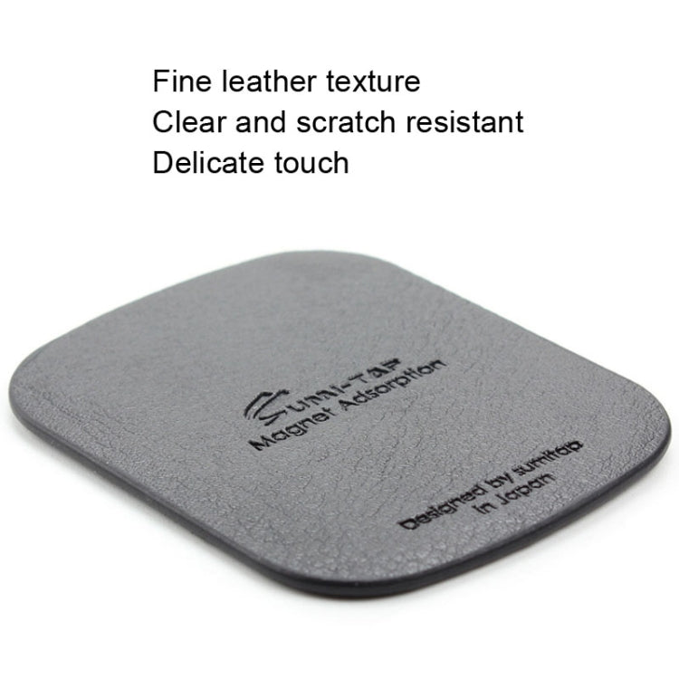 SUMITAP STHP-C40 Leather Square Magnetic Sheet Magnetic Car Phone Holder Accessories, STHP-C40 Black, STHP-C40 Gray, STHP-C40 Brown