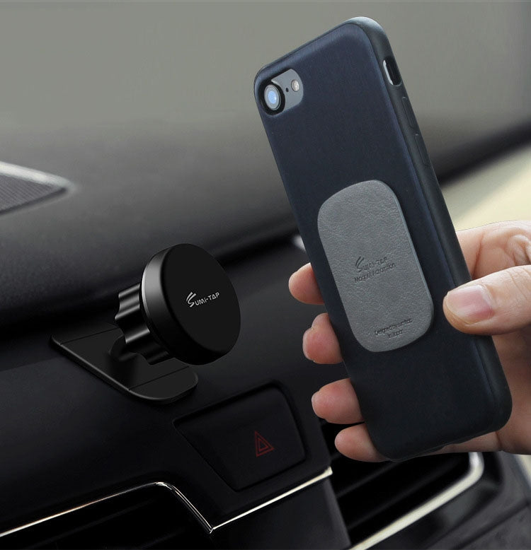 SUMITAP STHP-C40 Leather Square Magnetic Sheet Magnetic Car Phone Holder Accessories, STHP-C40 Black, STHP-C40 Gray, STHP-C40 Brown