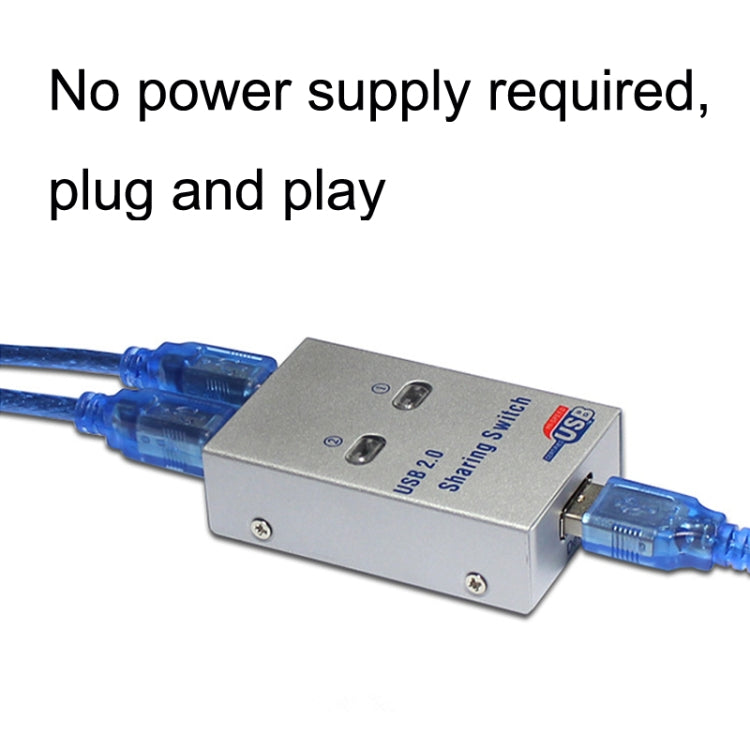 SW68 2 In 1 Switcher USB Manual Print Sharer, Color: Black, Black, Silver
