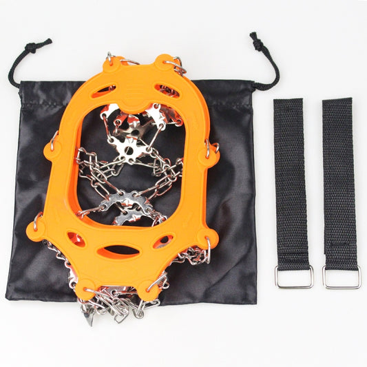 1 Pair 23 Spikes Crampons Outdoor Winter Walk Ice Fishing Snow Shoe Spikes,Size:, M Orange, L Orange, XL Orange, M Black, L Black, XL Black