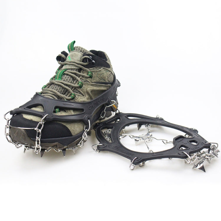 1 Pair 23 Spikes Crampons Outdoor Winter Walk Ice Fishing Snow Shoe Spikes,Size:, M Orange, L Orange, XL Orange, M Black, L Black, XL Black